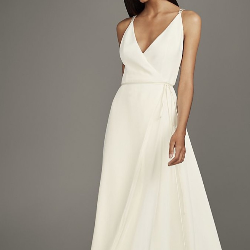 Vera Wang ivory bridal gown with jeweled back